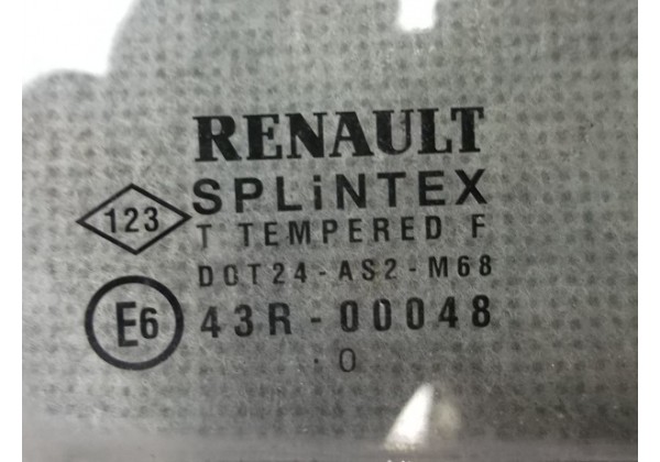скло, кутник правої передньої дверки Renault Scenic, 99-03